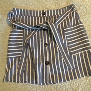 Striped Skirt Size Medium Blue and White Altar'd State